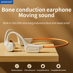 POLVCDG-X15 Bone conduction 32G memory wireless Bluetooth headset hanging ear IPX5 waterproof cycling headset with microphone