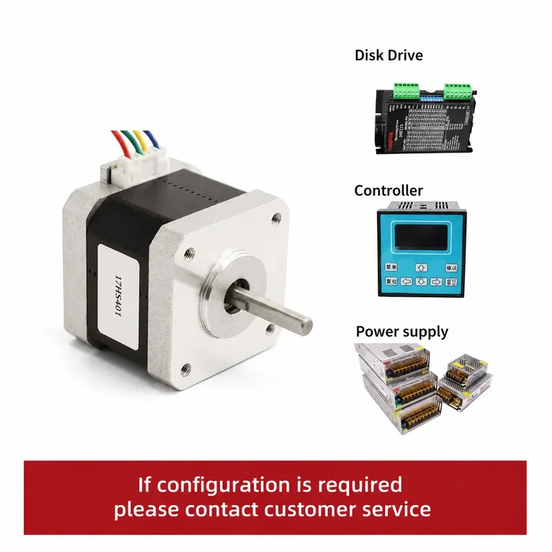 Nema 17 Stepper Motor 40mm 42 Step Motor 40Ncm 1.5A 12V 4 Lead for CNC Reprap 3D Printer Parts 17HS4401-D