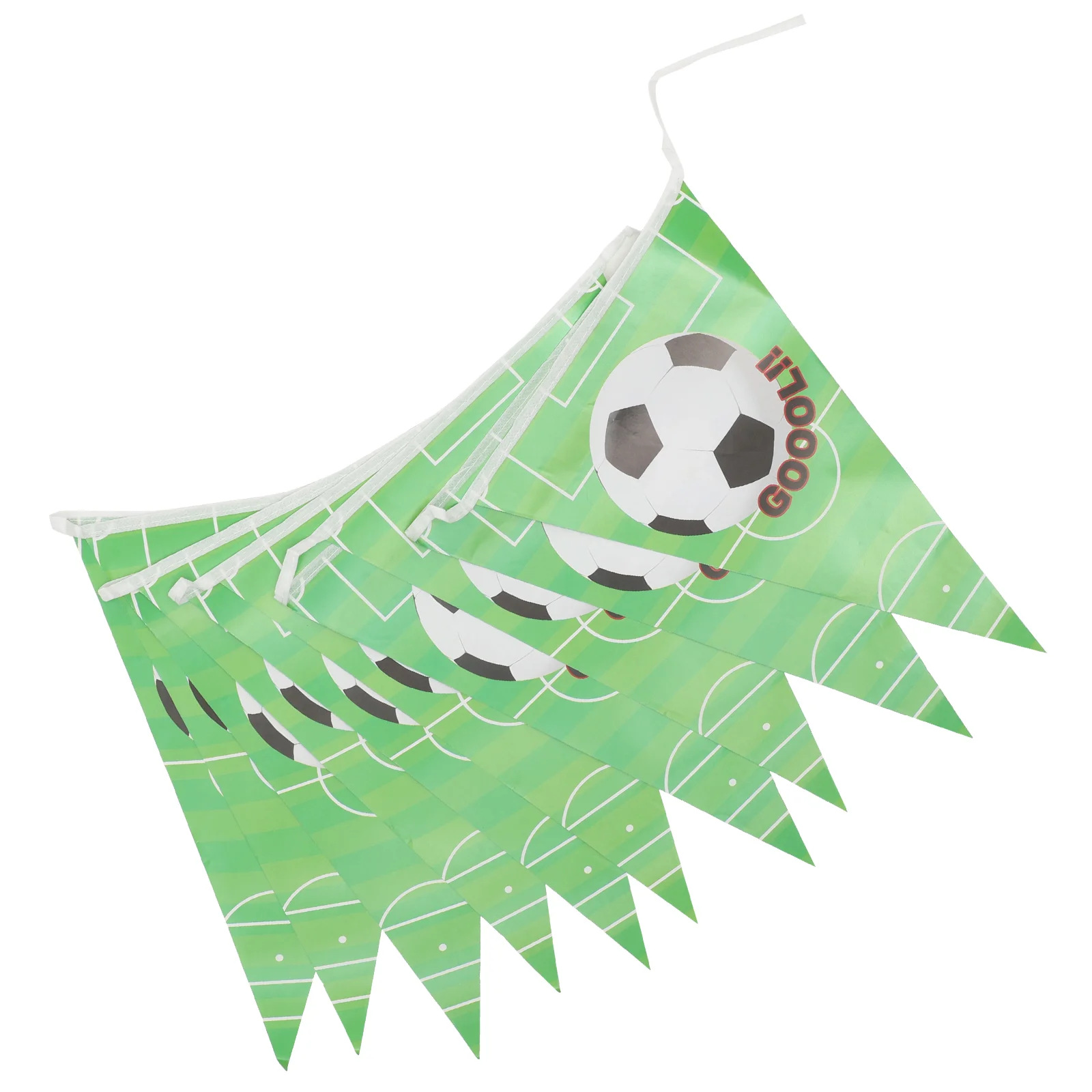 Soccer Birthday Decorations Party Supplies Sporty Theme Bunting Banners Garland Set (Green)