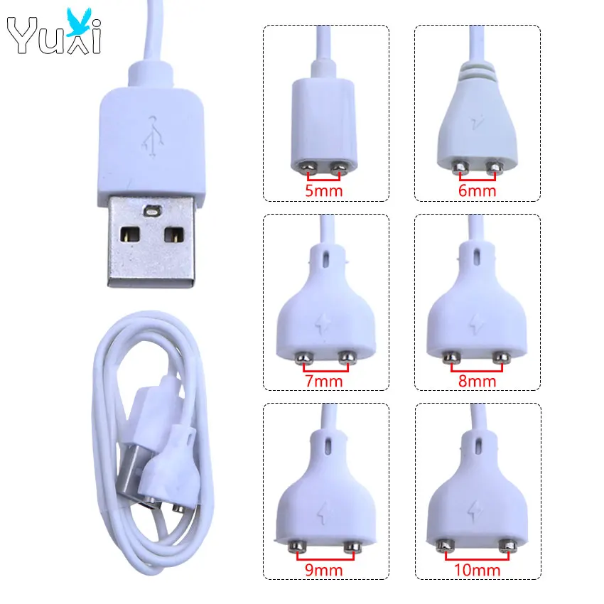 YuXi 80cm Magnetic Charging Cable 2Pin Center Spacing 5/6/7/8/9/10mm USB Power Charger Cord For Smart Device