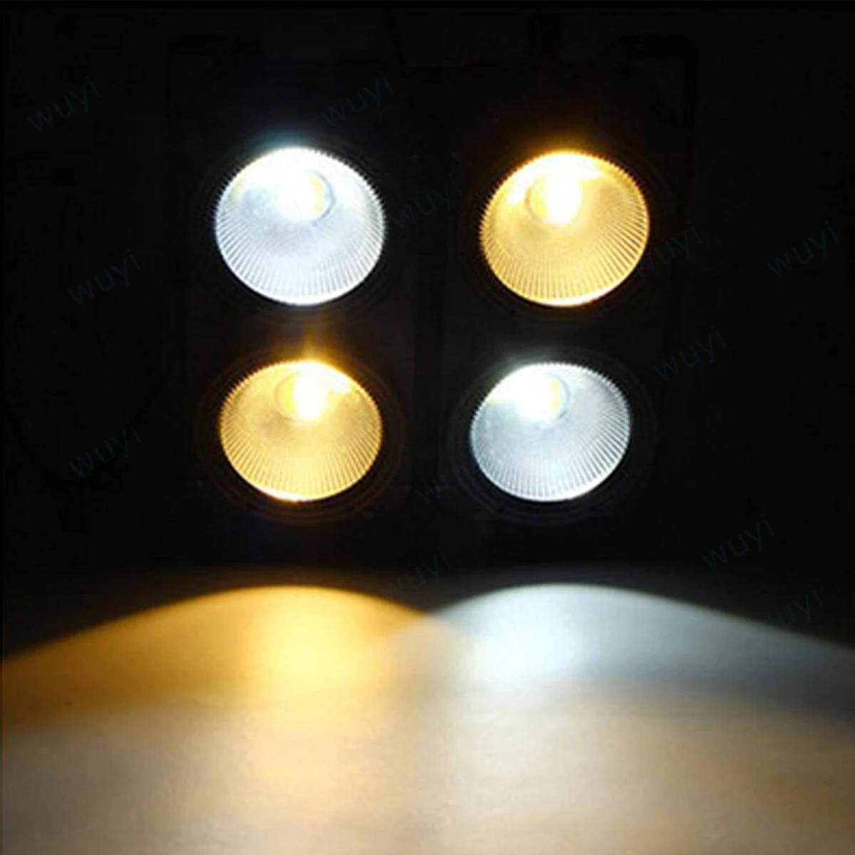 4eyes Blinder Light 400W 4pcsX100W LED Warm Cool White 2in1 Colorful COB Audience Stage Lighting For Dj Disco Party