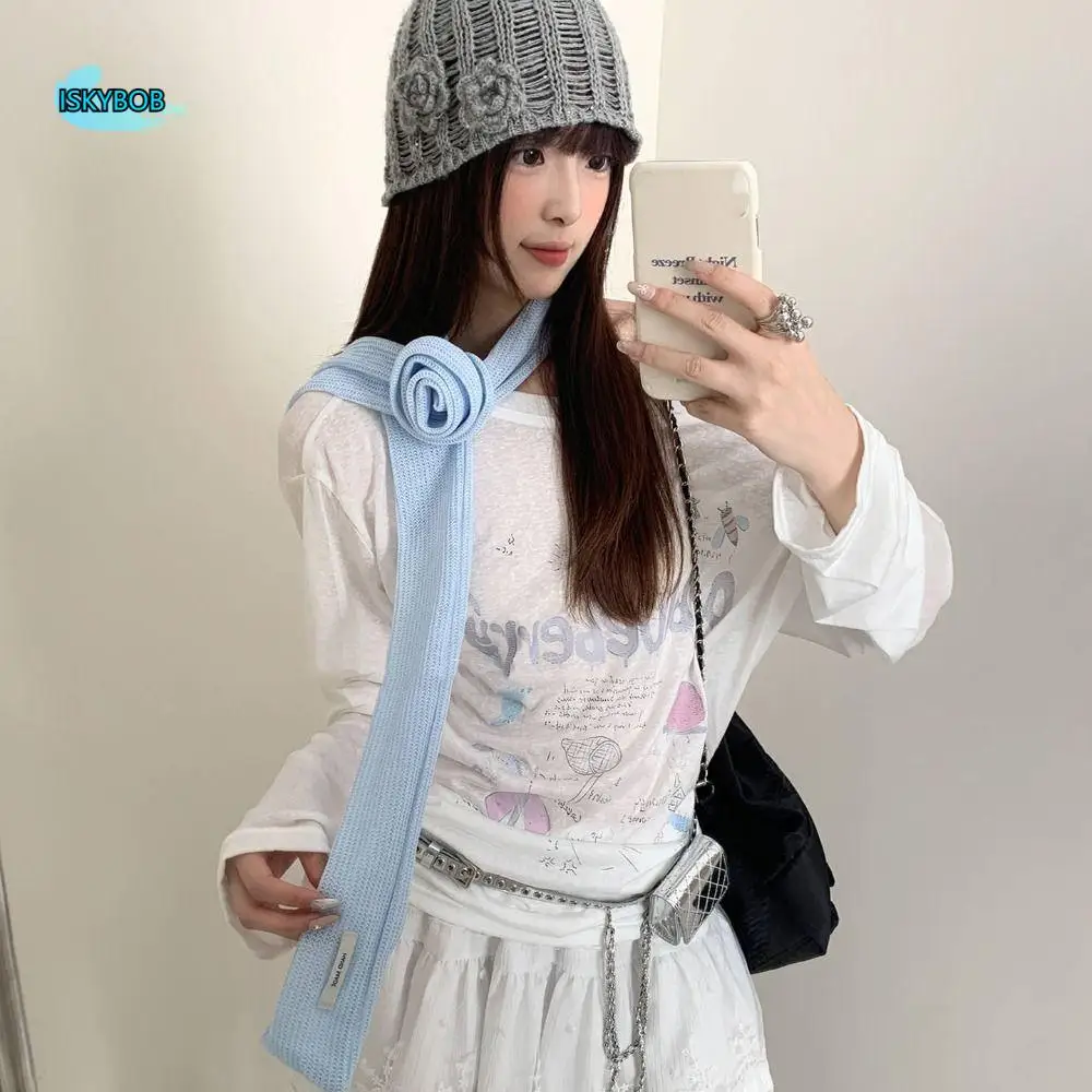 

Галстук, длинный шарф, шейный платок, украшение, накидка, шарфы с цветком розы, аксессуары для шарфов, аксессуары для одежды