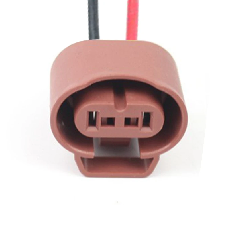1 Para Adapterów Gniazda Żarówki Samochodowej 9006 HB4 Żeńskie Złącze Przedłużacz Wiązka Przewodów Akcesoria do Świateł Samochodowych ABS + Przewód
