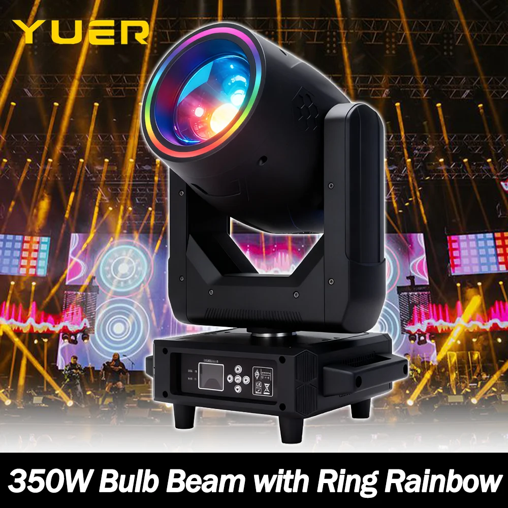 350W bulb Beam Moving Head light Gobo DMX Stage Lighting Projector Rainbow Atomize Zoom effect for DJ Disco Party Concert Club