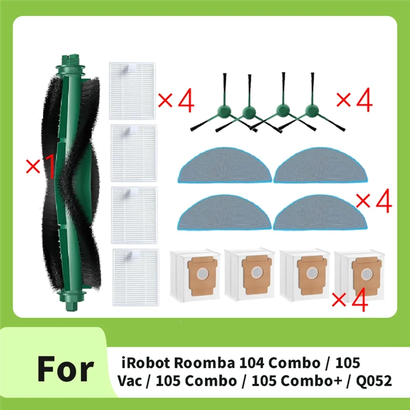 N95R For 3Irobot Roomba 104 Combo/105 Vac/105 Combo/105 Combo+ /Q052 Sweeping Machine 17 Pcs Accessories Kit