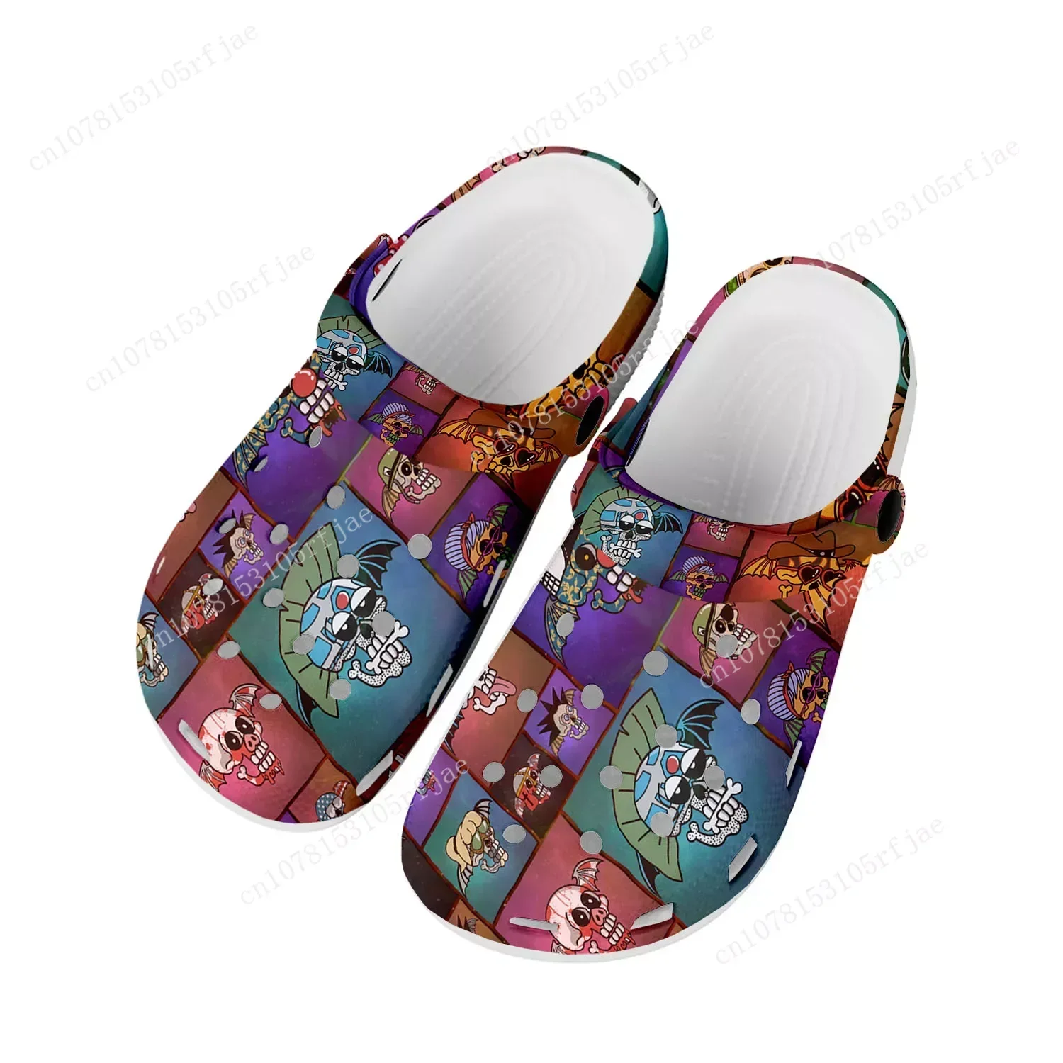 

Avenged Sevenfold A7X Home Clogs Custom Water Shoes Mens Womens Teenager Shoe Garden Clog Breathable Beach Hole Slippers White