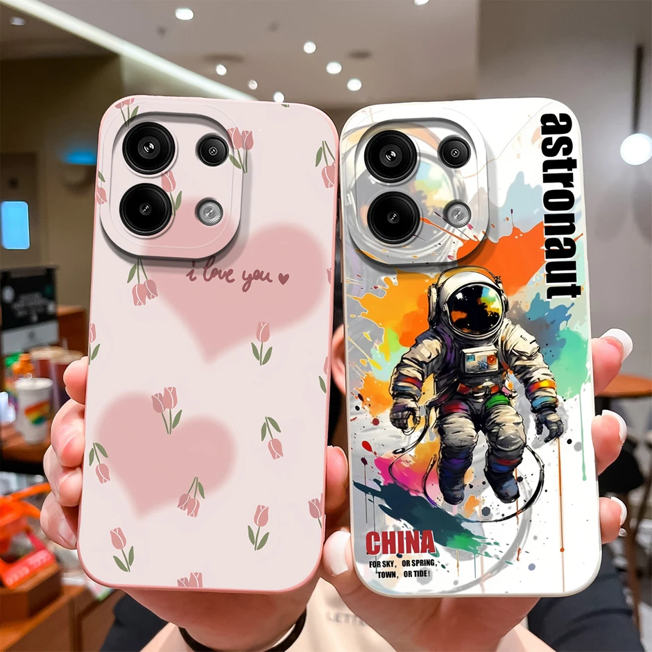 Hoesjes Voor Redmi Note 13 Note 13 Pro 4G Sexy Lip Print Patroon Gladde Schokbestendige Telefoonhoes Voor Note13 Note13pro Siliconen Funda