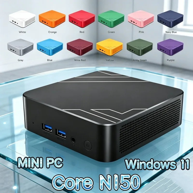 2026 Efficient Core N150 MINI PC Windows 11 Smooth Touch Pocket Sized Workstation RAM 1TB SSD WIFI 6 BT5.2 4K HD Gaming Office
