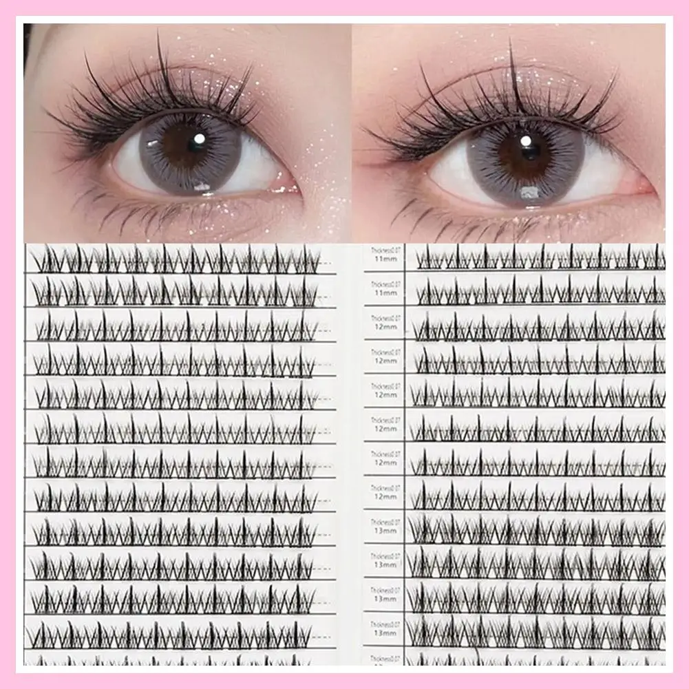 Pestañas postizas segmentadas, aspecto Natural, pestañas de tres pasos, maquillaje DIY, herramienta de extensiones de girasol de gran capacidad, A9U8