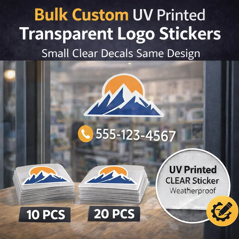 대량 맞춤형 UV 인쇄 투명 로고 스티커 작은 투명 데 - Company Profile Printing 리뷰 및 가격