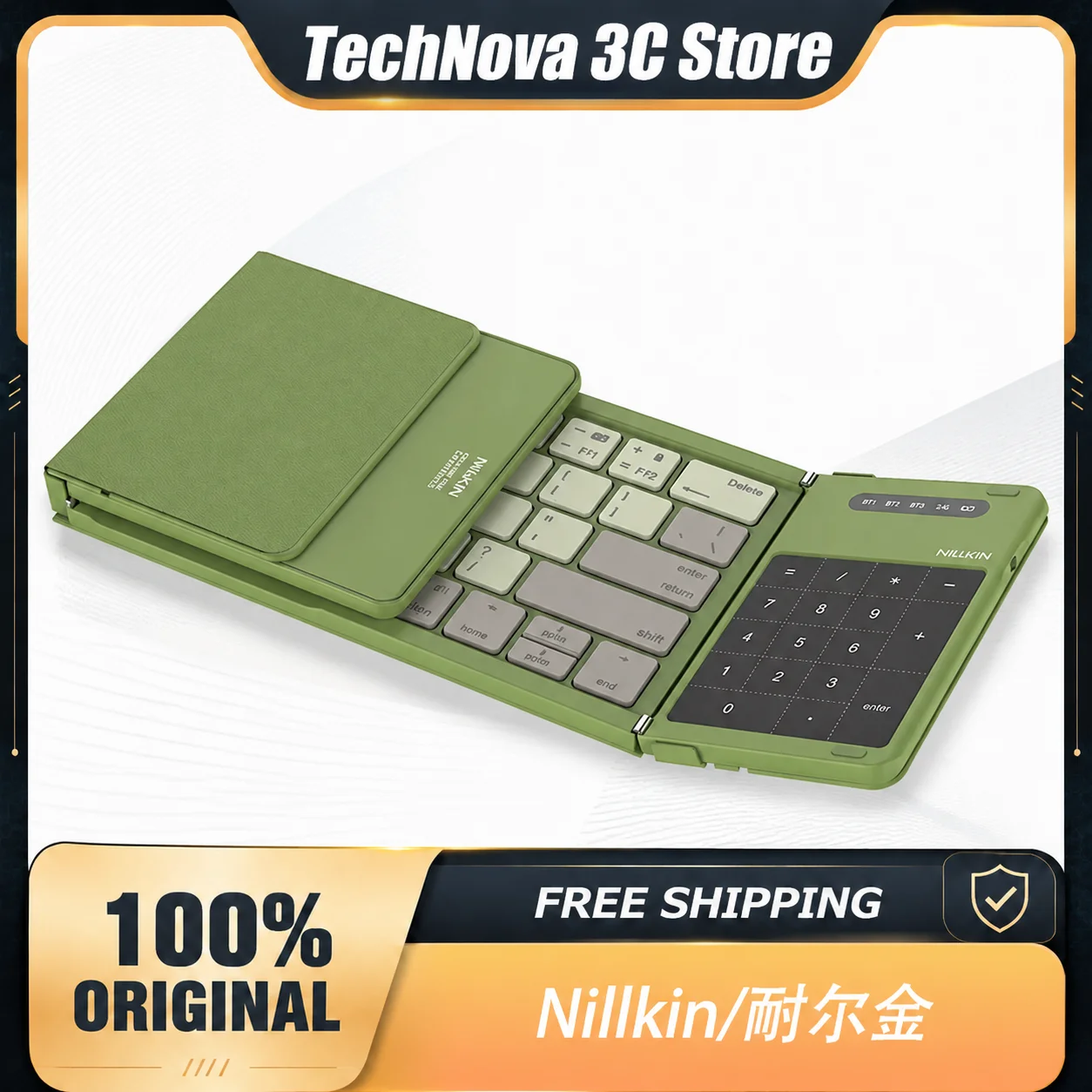 NILLKIN Folding Bluetooth Game Keyboard Wireless iPad Mobile Phone Tablet Universal Notebook Compact Portable Gaming Keyboard