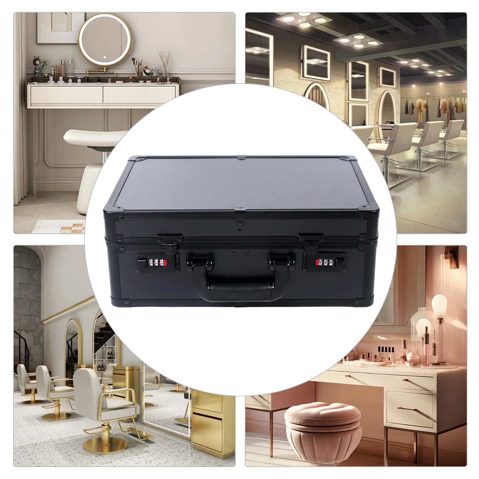 

Byamocar большая профессиональная сумка для хранения инструментов для парикмахерской и салона красоты, портативная черная огнестойкая доска, дорожная коробка для хранения