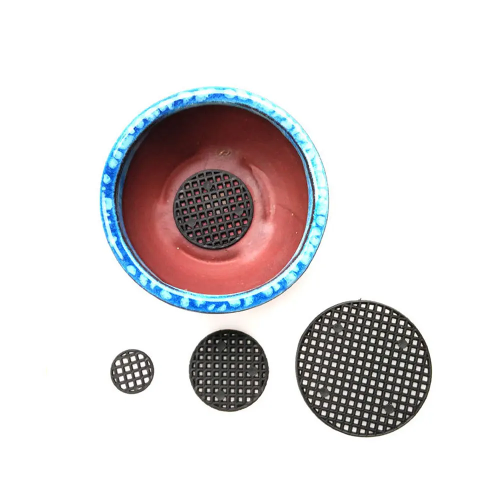 Almofadas de malha redondas ecológicas, 150 peças, plástico pp, grade inferior, durável, design grosso, vários tamanhos disponíveis, preto 25cm 45cm