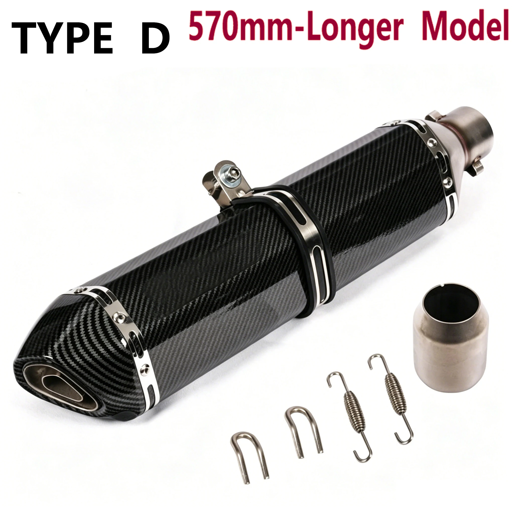Hochwertiger Universeller 51mm Performance-Auspuff für Motorräder, Schalldämpfer zum Fabrikpreis, 310mm 370mm 470mm 570mm – Detail 10