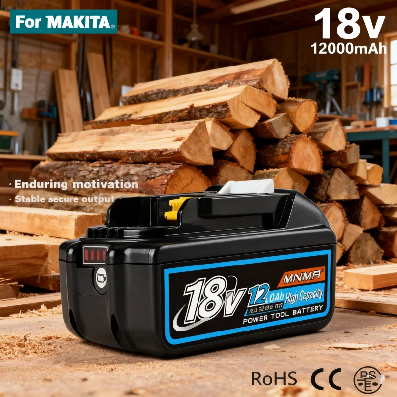 

For makita Battery12.0Ah 18v for makita tools battery for makita Drill DGA404 DDF487 DTW700Can replace BL1860B BL1850B