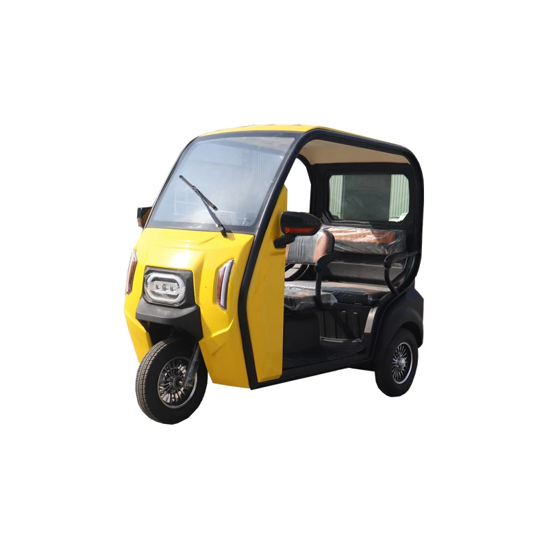 Professional Service Electric Tricycle Closed 100km Range Can Carry 3 People 40km/h Max Speed for Passenger Use