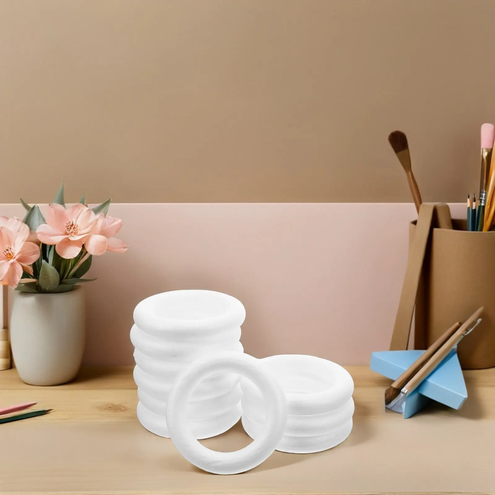 

10 шт. пенопластовых кругов для творчества, заготовки для детского рисования, украшения для вечеринок, фестивалей, Рождества, моделирования