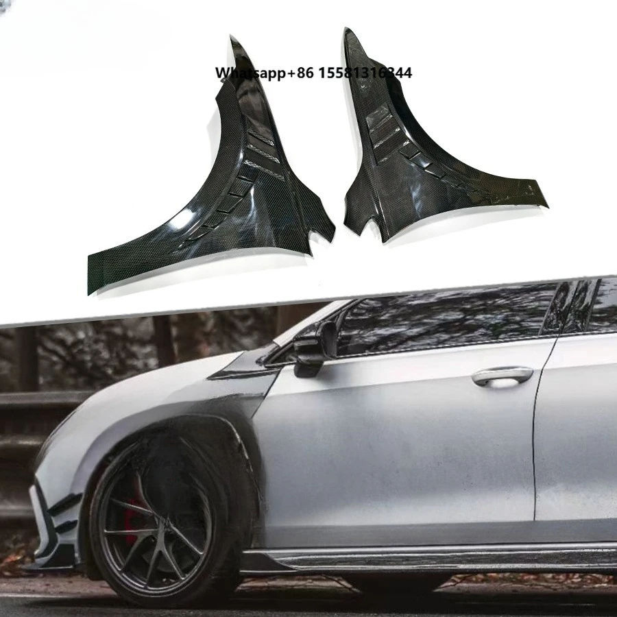 Dry Carbon Fiber Side Fender Mudguard Body Kits for VW Golf 8 VIII MK8 R Line GTI R 2021-2023 Vented Fender Auto Part