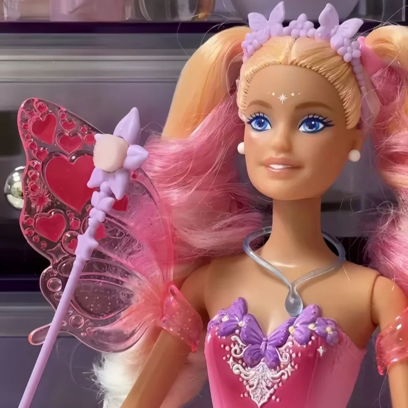Echte Barbie-Puppe, Prinzessin, Farbwechsel, Traum, Schmetterling, Fee, Spielzeugfigur für Mädchen, niedliches Sammlerstück, Geburtstagsgeschenk, Spielzeug
