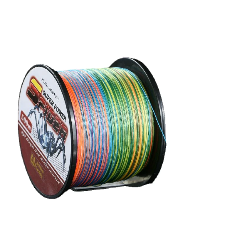 Strong Pulling Power 500meters 8 Strands Braid Fishing Line Multicolored Fishing Gear Wear-resisting PE Fishing Wire 0.6-10#