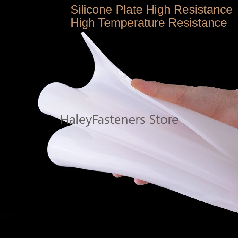 Esteira transparente do silicone branco, folha de borracha inodoro, resistente de alta temperatura, esteira da resina, 1mm, 2mm, 3mm