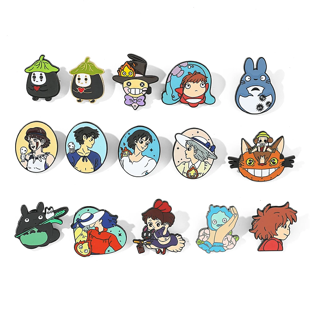Charakter-Brosche Cartoon-Mädchen-Form Metall-Abzeichen Kleines Geschenk Großhandel Taschen-Pins und -Abzeichen Rucksack-Zubehör Anstecknadel