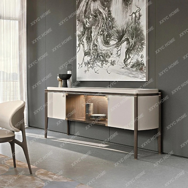 A Italian-Style Light Luxury Sideboard Cabinet Minimalist Model Locker Modern Household Household Entrance Cabinet