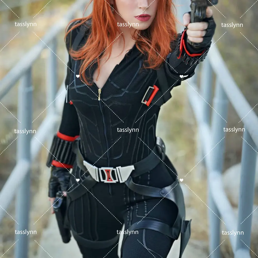Black Widow Cosplay Kostüm Karneval Natasha Romanoff Kampf Kleidung Superheld Overall Fancy Halloween Kostüme Film Endgame