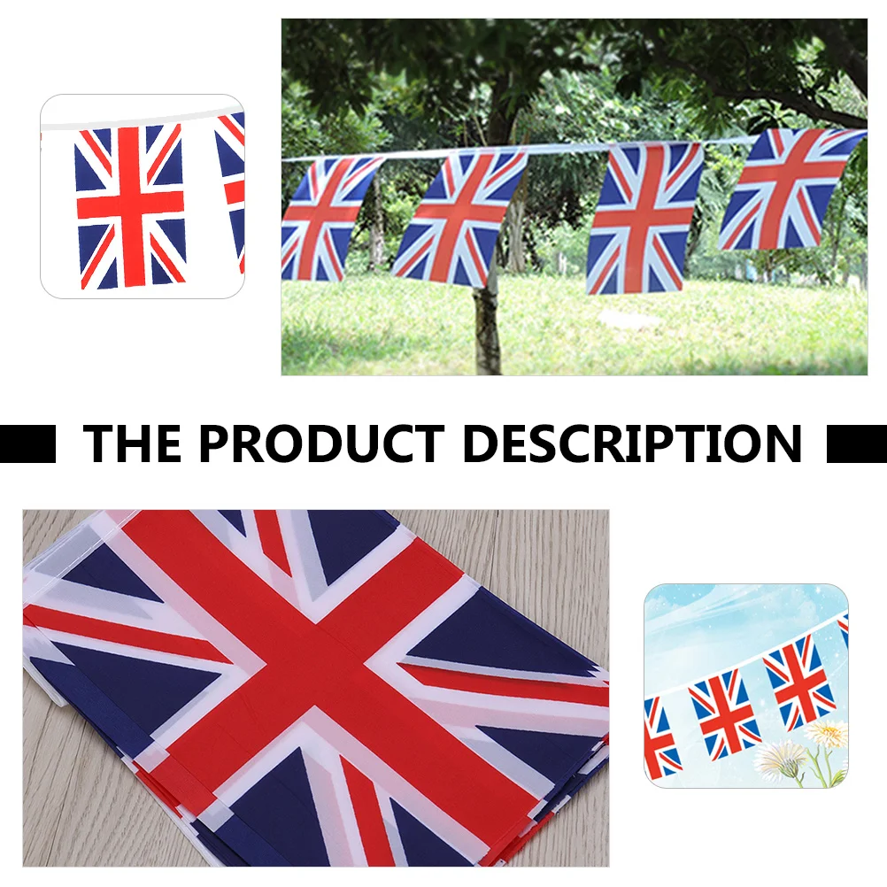 

1Set Uk String Pennant Banner High Quality Party Wall Hanging Festival Decoration United Kingdom National Country Flags