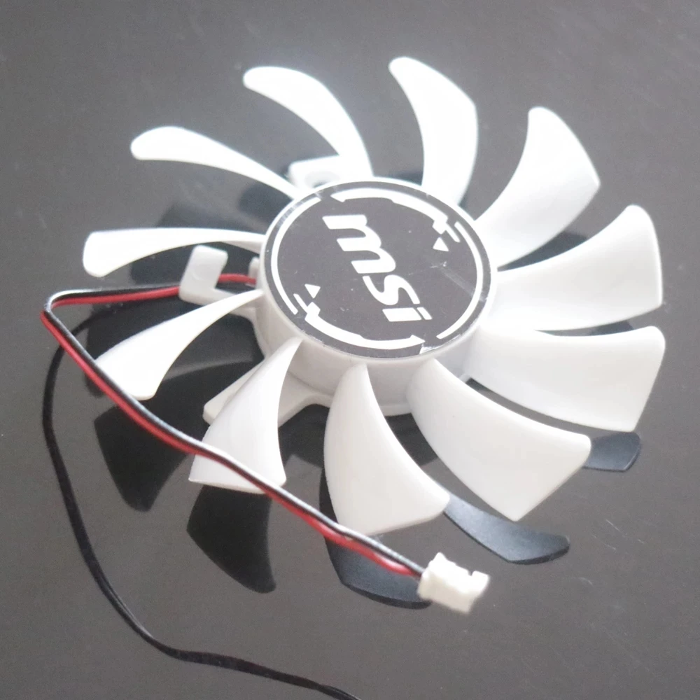 HA8010H12F-Z DC12V 0.50A 75mm 2wire 2Pin For MSI GeForce GT730 2GB V3 Graphics Card Cooling Fan