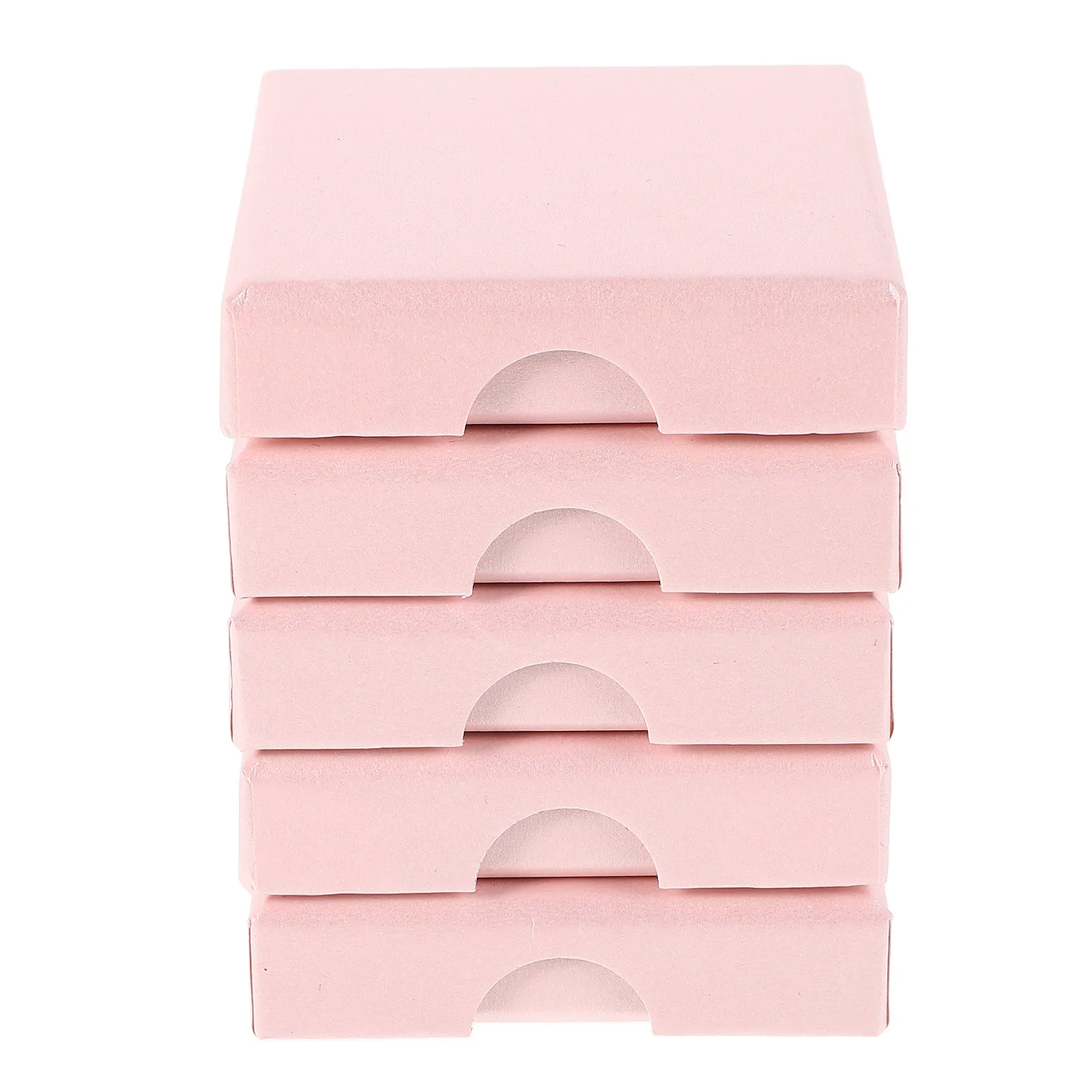 5Pcs Jewelry Holder Box Cardboard Compact Portable Organizer for Rings Earrings Necklaces Travel Storage Jewelery Box