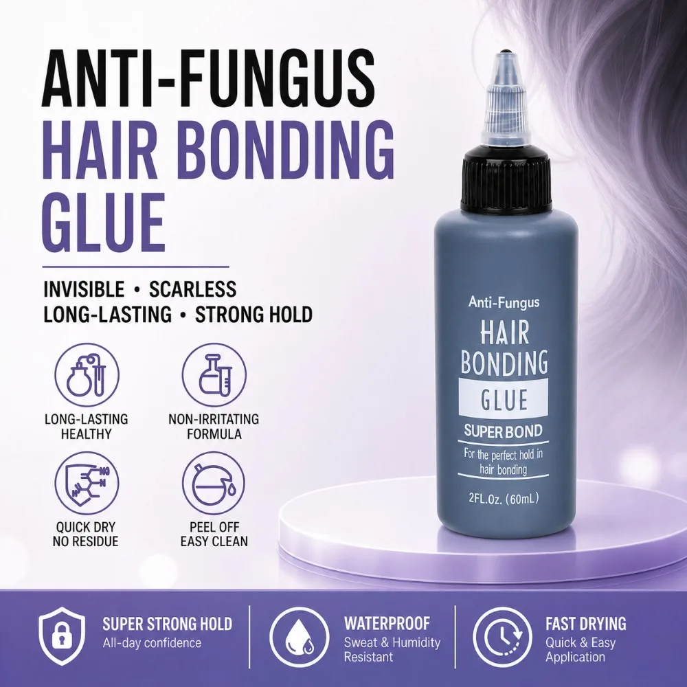 Hair Bonding Glue, Super Strong Waterproof Sweat Resistant Adhesive for Wigs & Hair Extensions