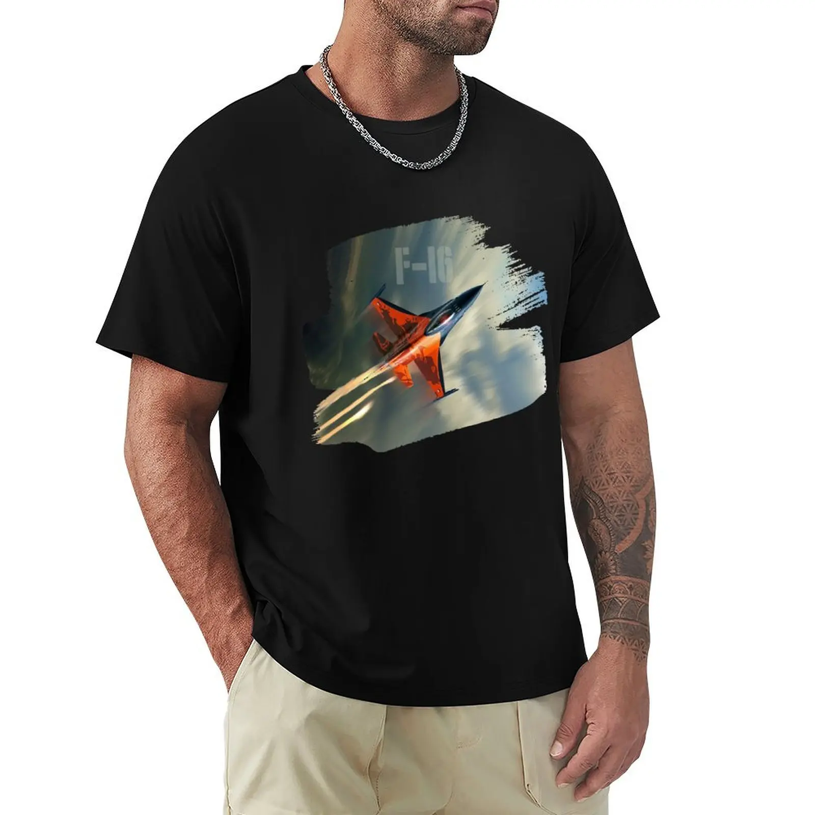 

F-16 T-Shirt luxury designer sublime plus size clothes anime figures mens workout shirts
