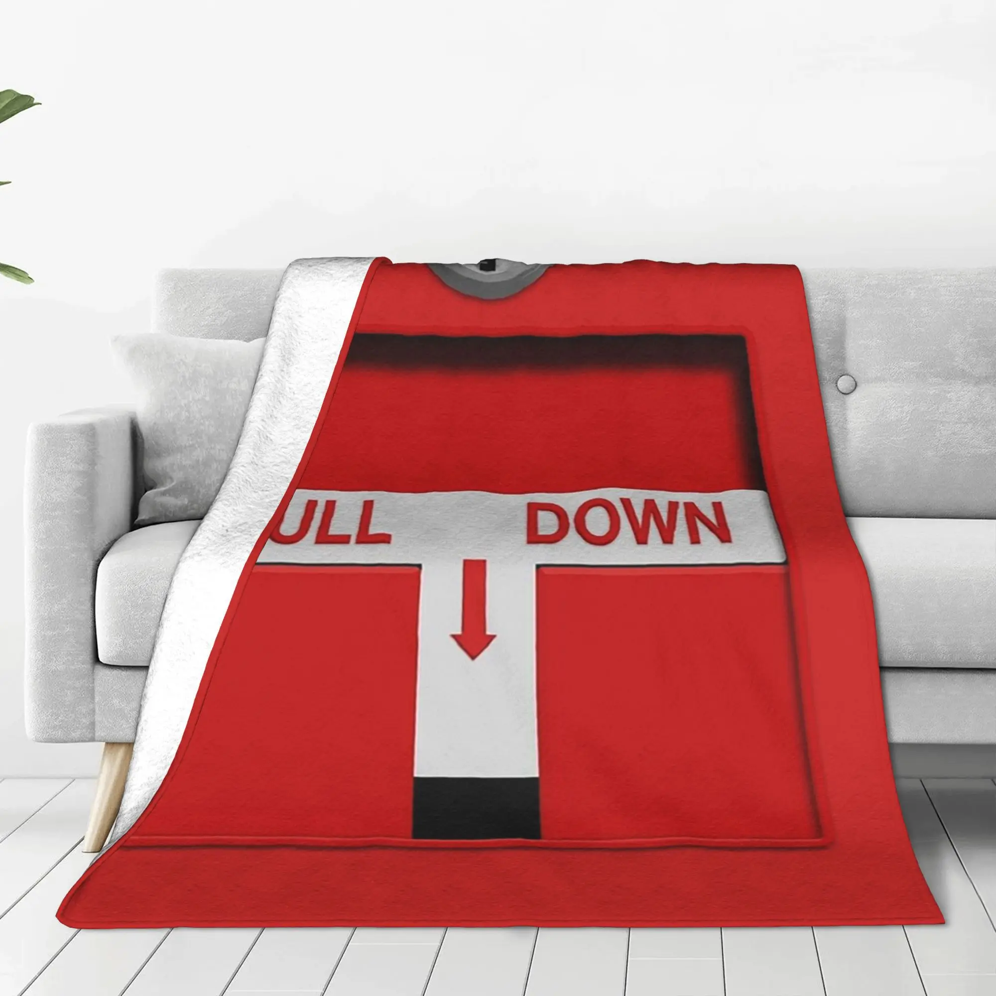 Fire Alarm Pull Station Blankets Portable Flannel Sofa Throw Blanket for Couch Bedding Office Throws Bedspread Quilt