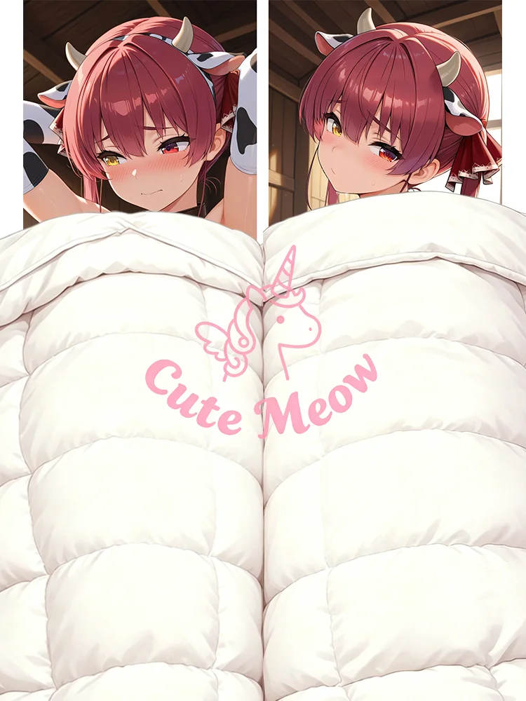 Houshou-Marine Dakimakura anime DIY girl Double-sided Print Life-size body pillows cover Adult pillowcase