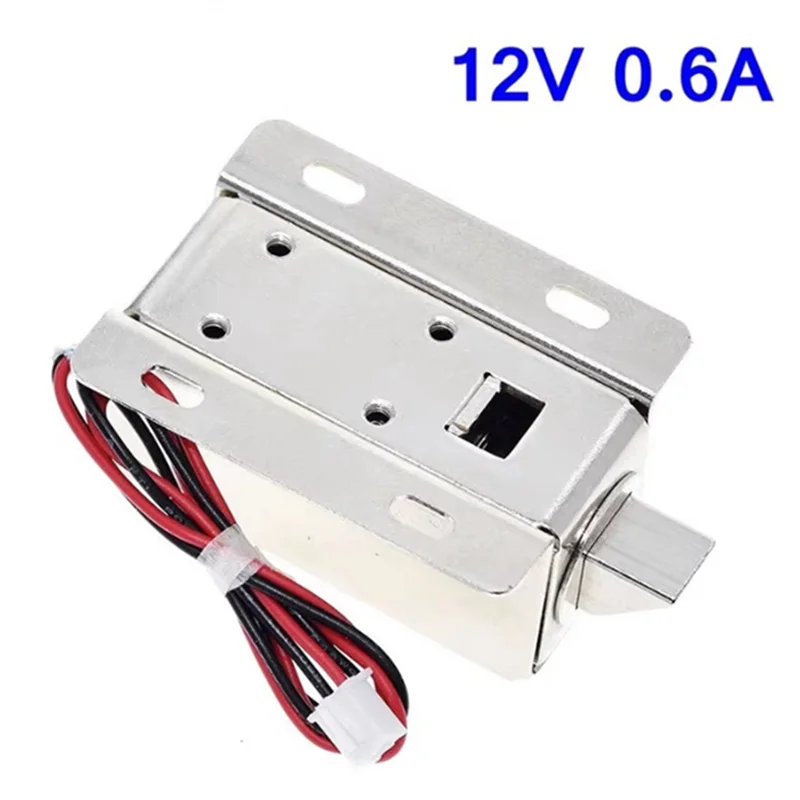 A45U Small Electromagnetic Lock DC12V 0.6A Electronic Lock Electric Bolt Lock For Storage Cabinets Drawers File Cabinet