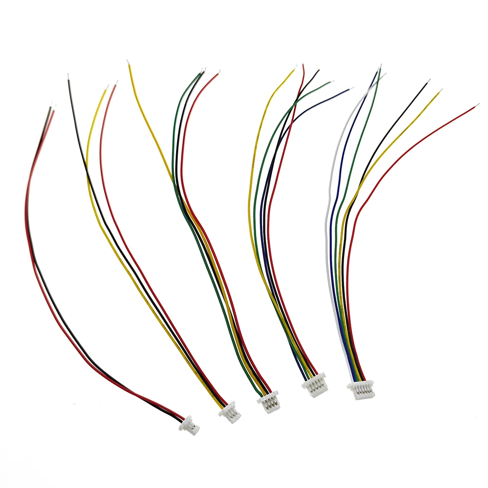 10pcs SH1.0 Electronic Wire Single Head Tin Plated Connecting Line 10cm/15cm/20cm SH 1.0mm Pitch Cable 28AWG 2/3/4/5/6/7/8/9/10P