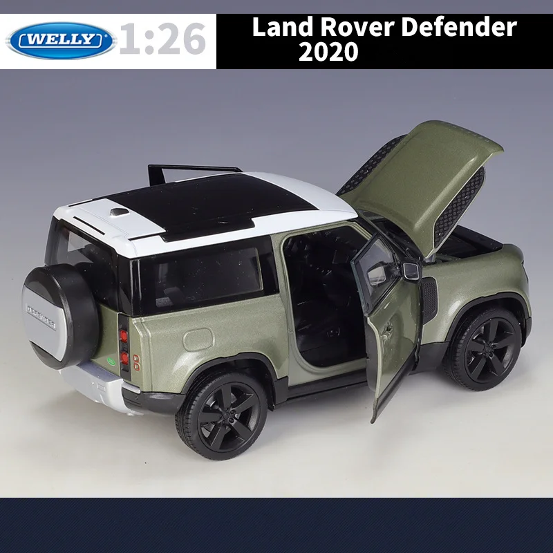 Welly 1:26 2020 Land Rover Defender 90 Alloy Car Model Diecasts Metal Toy Off-road Vehicles Car Model Simulation Childrens Gifts