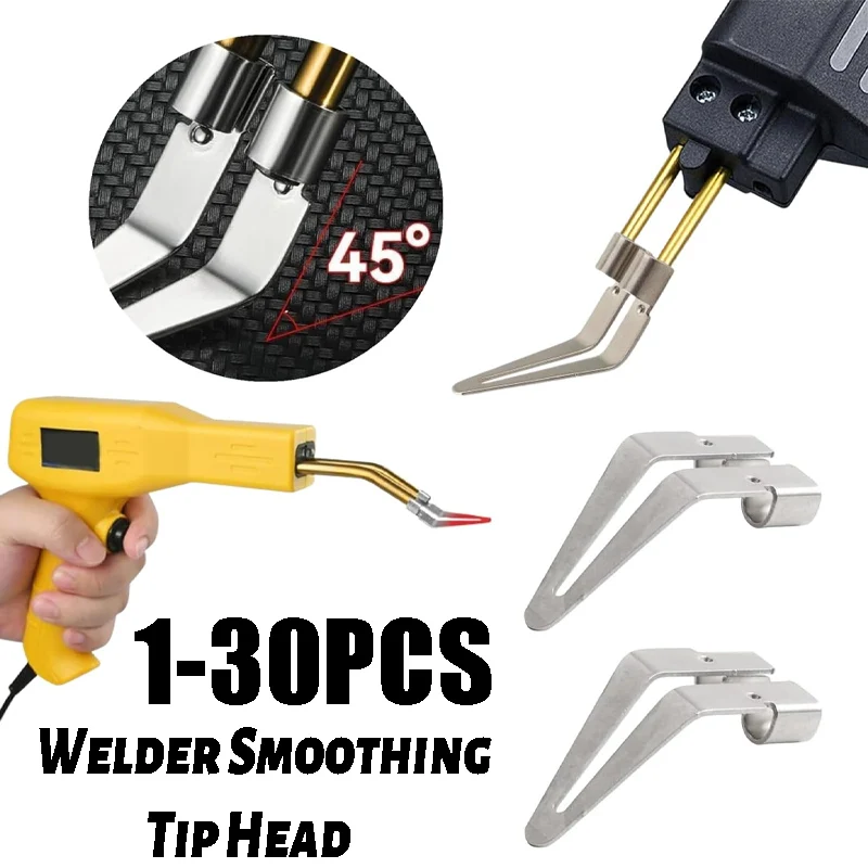 Boquilla de soplete de soldadura de plástico, punta de raspador de acero inoxidable pulido para reparación de parachoques automotriz, restauración de piezas de coche