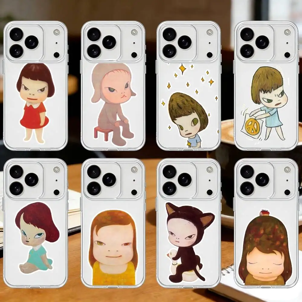 

Y-Yoshitomos Art N-Nara Phone Case For iPhone 17 16 15 14 13 12 11 Mini Pro Max Plus Transparent Cover