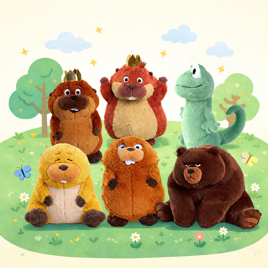 

Hoppers Plush Doll New Anime Peripherals Beaver Transformation Stuffed Toy Soft Collectible Plushie For Kids Birthday Gift