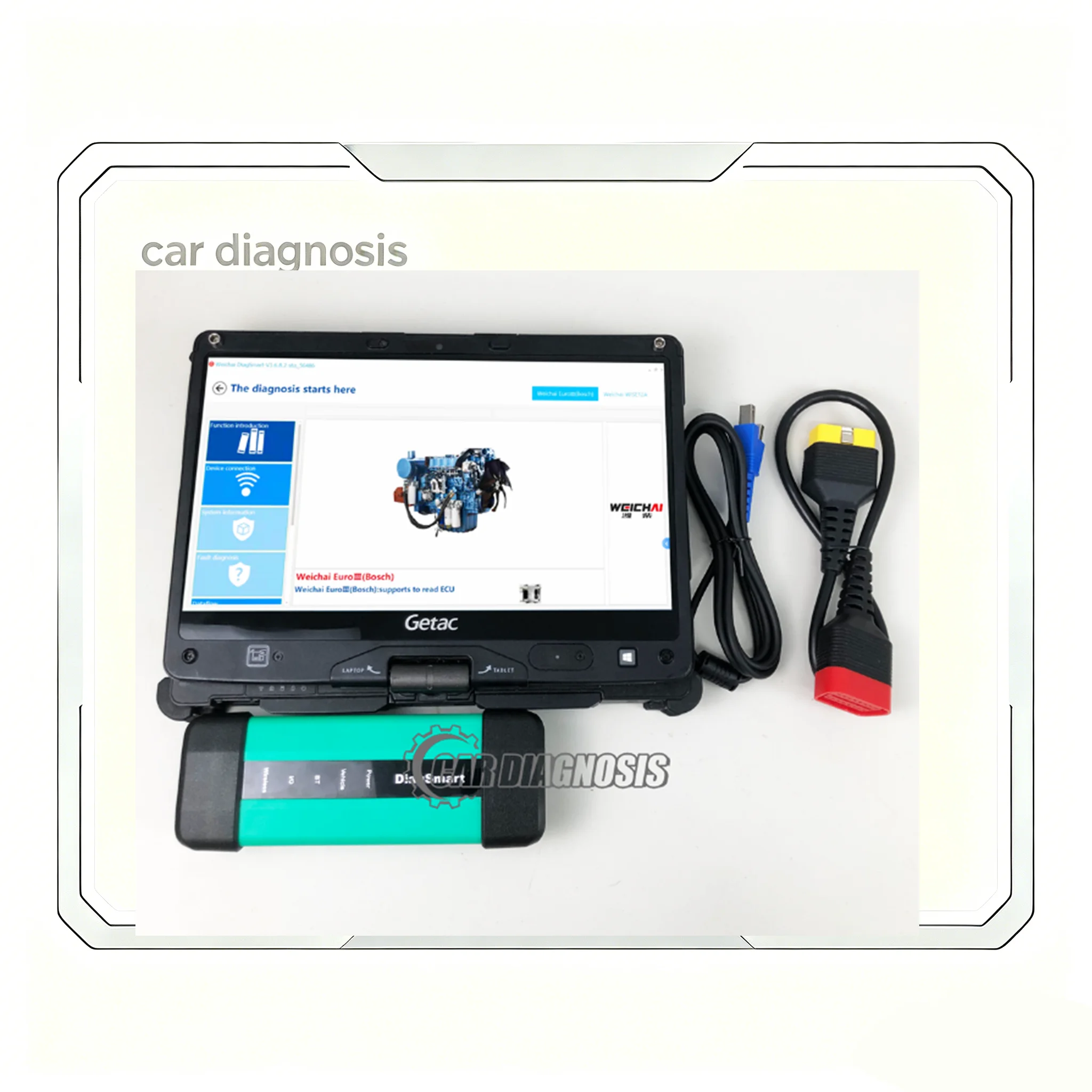 wechai Engine Analyzer Tool getac lap Universal Diagnostic Scanner Vehicle Code Reader 1005422179 Obd Diagsmart 3.1 for Weichai