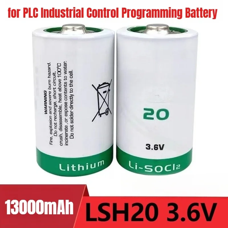 

13000mAh LSH20 Lithium Battery 3.6V Power Type No.1 D for PLC Industrial Control Programming Battery