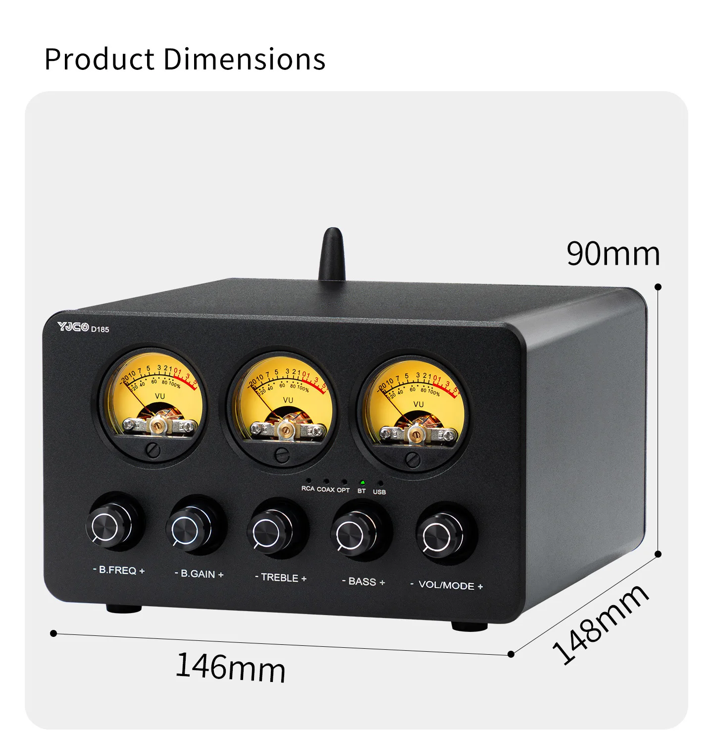 YJCO Dual TPA3255 Digitaler Leistungsverstärker 2.1-Kanal HiFi-Decoder-Verstärker Bluetooth 5.4 LDAC Audio-Empfänger 300W×2+600W Subwoofer – Detail 19