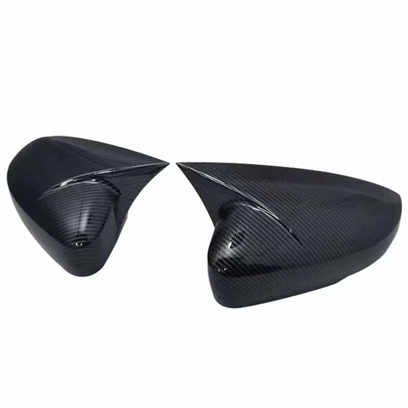 2X Car Carbon Fiber Pattern Rear View Mirror Cover For 09-17 VW Polo Mk5 6R 6C Rearview Mirror Housing Modification Parts