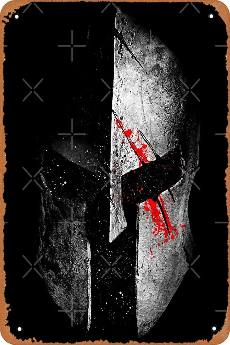 Spartan Art Print Metal Tin Sign Vintage 8x12 Inch sign