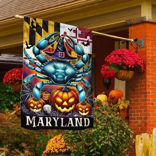 Maryland Halloween Crab Flag Graden Flag XXH LLP LLX uui