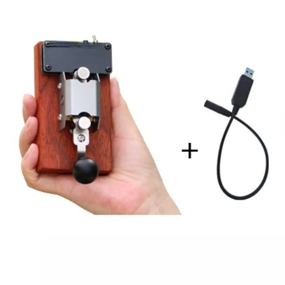 /Rosewood /Manual /Telegraph Key With Sound Light Simulation USB For Morse Code Trainer For Radio Station CW Practice And Learni