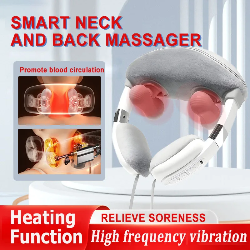 

Neck Shoulder Massager Heat Compress Vibration Massage Neck And Shoulder Kneading Massage Neck Cervical Relaxing Massager