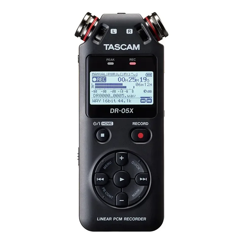 Grabadora de Voz Digital Portátil TASCAM DR05X, Interfaz de Audio USB, MP3 HD, Reducción de Ruido, Grabadora de Audio Profesional